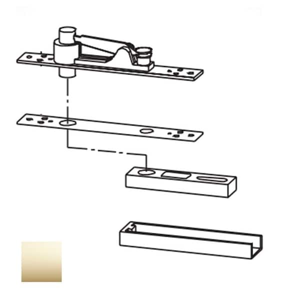 Center Hung Top Pivot, 605 Bright Brass